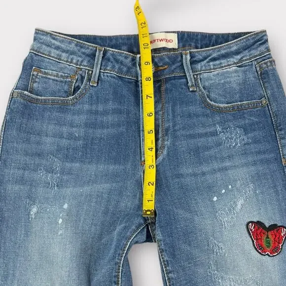 Driftwood Joyce Distressed High Rise Skinny Jeans Size 25 - Picture 7 of 9